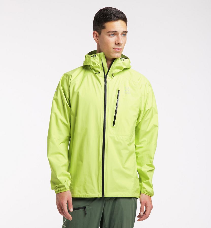 Haglöfs Mens L.I.M Waterproof Jacket Light Green New Zealand 91275SPRX